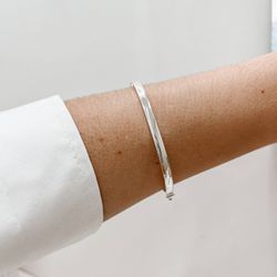 Bracelete Abaulado Prata 925 