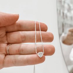 Colar Ponto de Luz Coração Caixinha Prata 925