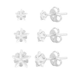 Trio Brinco Cristal Prata 925 - 2340 - MEDALS