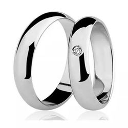 Par De Aliança De Prata 925 Com 5mm e Zircônia De ... - Desejo de Prata ®️