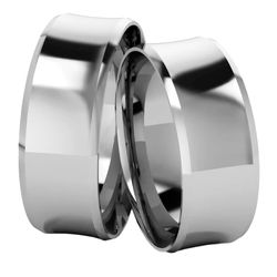 Par De Aliança Em Prata 925 Côncavo Com 7,0mm - 90... - Desejo de Prata ®️