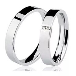 Par De Aliança Prata 925 3mm Com Zircônias - 90020... - Desejo de Prata ®️