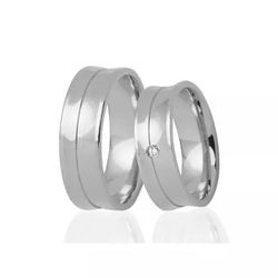 Par De Aliança Prata 925 Aurora Côncava De 5,0 mm ... - Desejo de Prata ®️