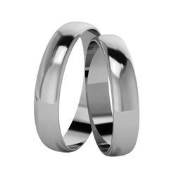 Par De Aliança Em Prata 925 Tradicional Com 5,0mm ... - Desejo de Prata ®️