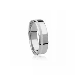 Aliança Individual Prata 925 Golden II 5mm - 90035... - Desejo de Prata ®️