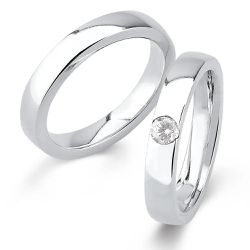 Par De Aliança Prata 925 Briza 3mm - 900411 - Desejo de Prata ®️