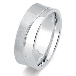 Aliança Individual Prata 925 Luz 8mm - 900425 - Desejo de Prata ®️