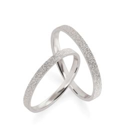 Par De Aliança Prata 925 Carinho 2mm - 900459 - Desejo de Prata ®️