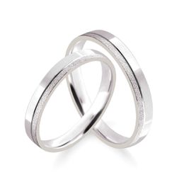 Par De Aliança Prata 925 Pensamentos 3mm - 900468 - Desejo de Prata ®️
