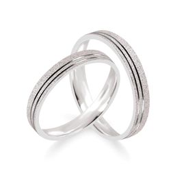Par De Aliança Prata 925 Destiny 3mm - 900471 - Desejo de Prata ®️