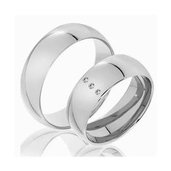 Par De Aliança Prata 925 Sinais 7mm - 900521 - Desejo de Prata ®️