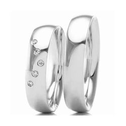 Par De Aliança Prata 925 Sintonia 6mm - 900528 - Desejo de Prata ®️