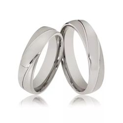 Par De Aliança Prata 925 Afeto 5mm - 900529 - Desejo de Prata ®️