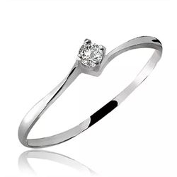 Anel De Prata 925 Solitário Marie Com Zircônia - 9... - Desejo de Prata ®️