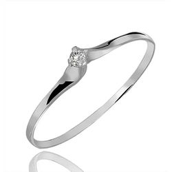 Anel De Prata 925 Solitário Delicate Com Zircônia ... - Desejo de Prata ®️