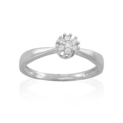 Anel De Prata 925 Chuveirinho Com Zircônias - 9000... - Desejo de Prata ®️