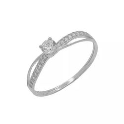 Anel De Prata 925 Bella Com Zircônias - 900272 - Desejo de Prata ®️