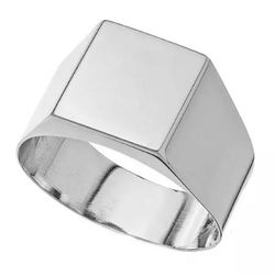 Anel De Prata 925 Comendador Liso - 900313 - Desejo de Prata ®️