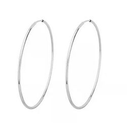 Brinco De Prata 925 Argola 46mm - 900407 - Desejo de Prata ®️