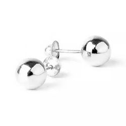 Brinco De Prata 925 Bolinha De 4,0mm - 900449 - Desejo de Prata ®️
