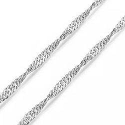 Corrente De Prata 925 Singapura Com 45cm - 900024 - Desejo de Prata ®️