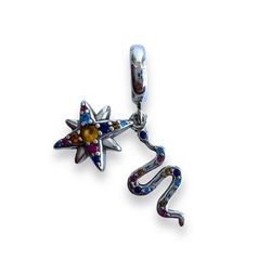 Berloque Prata 925 Cobra Estrela - 900088 - Desejo de Prata ®️