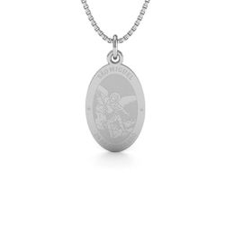 Pingente De Prata 925 São Miguel M - 900152 - Desejo de Prata ®️