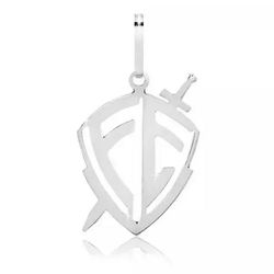 Pingente De Prata 925 Escudo de Fé Grande - 90025... - Desejo de Prata ®️