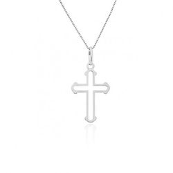 Pingente De Prata 925 Cruz Personalizada - 900321 - Desejo de Prata ®️