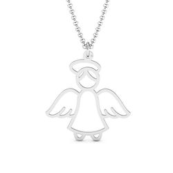 Pingente De Prata 925 Anjo Da Guarda - 900331 - Desejo de Prata ®️