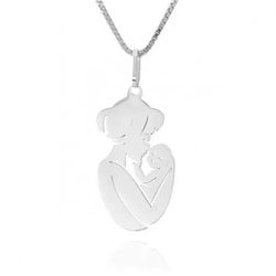 Pingente De Prata 925 Mãe e Bebê - 900362 - Desejo de Prata ®️