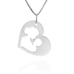 Pingente De Prata 925 Mãe e Filho - 900380 - Desejo de Prata ®️