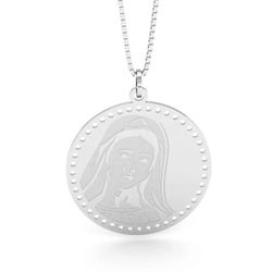Pingente De Prata 925 Virgem Maria - 900393 - Desejo de Prata ®️