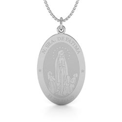 Pingente De Prata 925 Nossa Senhora de Fátima G - ... - Desejo de Prata ®️