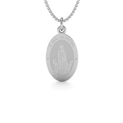 Pingente De Prata 925 Nossa Senhora de Fátima M - ... - Desejo de Prata ®️