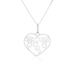 Pingente De Prata 925 Meninas - 900420 - Desejo de Prata ®️