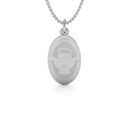 Pingente De Prata 925 Anjo da Guarda M - 900588 - Desejo de Prata ®️