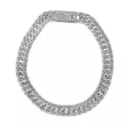 Pulseira De Prata 925 Groumet Larga De 1 Centímetr... - Desejo de Prata ®️