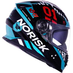 CAPACETE NORISK FF302 TOKYO PRETO/VERDE/VERMELHO -... - PRESIDENTE MOTOS