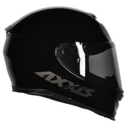 CAPACETE AXXIS EAGLE SOLID PRETO - V0093 - PRESIDENTE MOTOS
