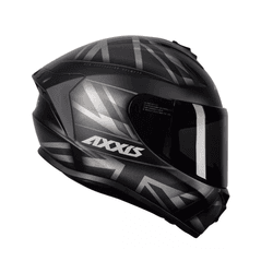 CAPACETE AXXIS DRAKEN UK PRETO/CINZA FOSCO - V017 - PRESIDENTE MOTOS