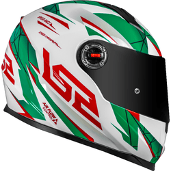CAPACETE LS2 FF358 CLASSIC DRAZE BRANCO/VERDE/VERM... - PRESIDENTE MOTOS