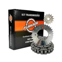 KIT RELAÇÃO (TRANSMISSÃO) BIZ125 - 26207 - PRESIDENTE MOTOS