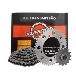KIT RELAÇÃO (TRANSMISSÃO) FAN 125 DE 2014 EM DIANT... - PRESIDENTE MOTOS