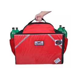 MOCHILA ENTREGA ISOPOR VERMELHA 45L ALUMINIZADA PI... - PRESIDENTE MOTOS