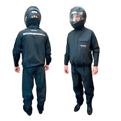 CAPA CHUVA NYLON FLEX PRETA REFORÇADA - V0247 - PRESIDENTE MOTOS