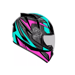 CAPACETE EBF NEW SPARK FLASH AZUL TIFANNY - V0266 - PRESIDENTE MOTOS