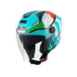 CAPACETE KYT TT-COURSE 98 BOMB AMARELO / BRANCO / ... - PRESIDENTE MOTOS
