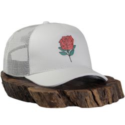 Boné Trucker PR Rosa Branco - 400 - Pressão Rural