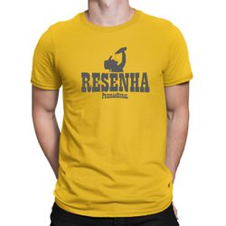 Camiseta Pressão Rural Amarela Resenha Cinza - cmc... - Pressão Rural